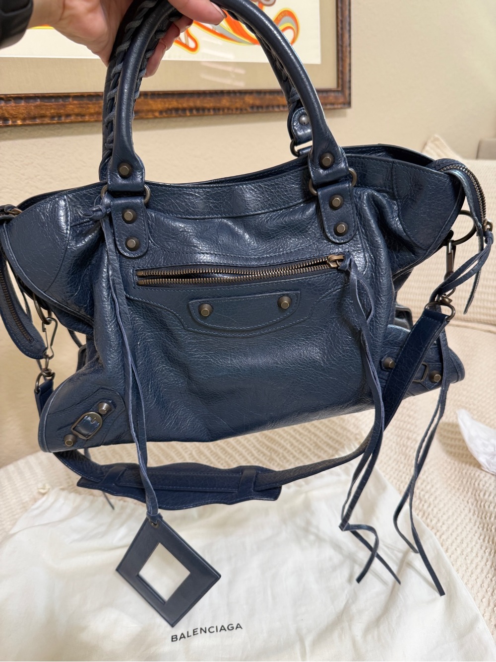 Balenciaga Classic City Bag Bleu Obscur Navy Lambskin 2015